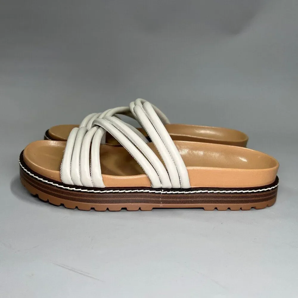Madewell The Charley Sandals Women's Size 6 Cream‎ Strappy Summer Comfort Slides